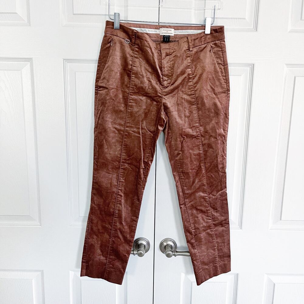 Anthropologie The Essential Velvet Slim Trousers